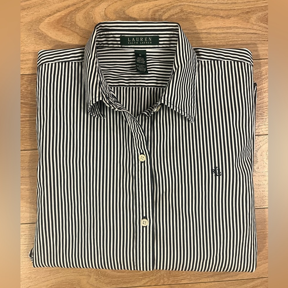 ✨ Lauren Ralph Lauren Striped Button Down Shirt | Classic Preppy Workwear